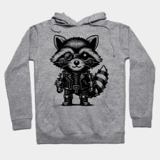 Gothic Punk Raccoon Hoodie